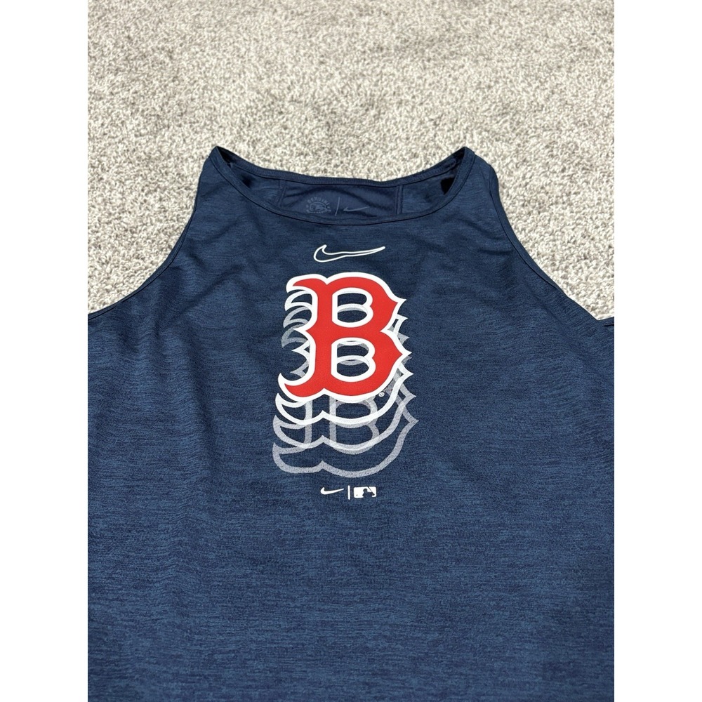 Nike Boston‎ Red Sox MLB Dri-FIT Navy Blue Graphic Tank Top Womens Medium